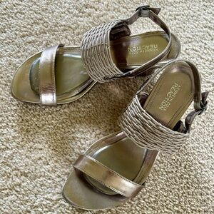 Michael Kors Metallic Wedge - size 8.5